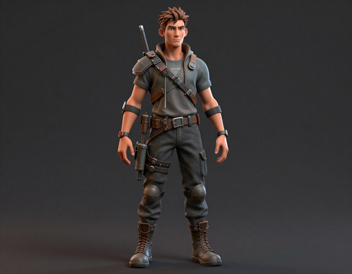 Opiskelijan luoma 3D-hahmo